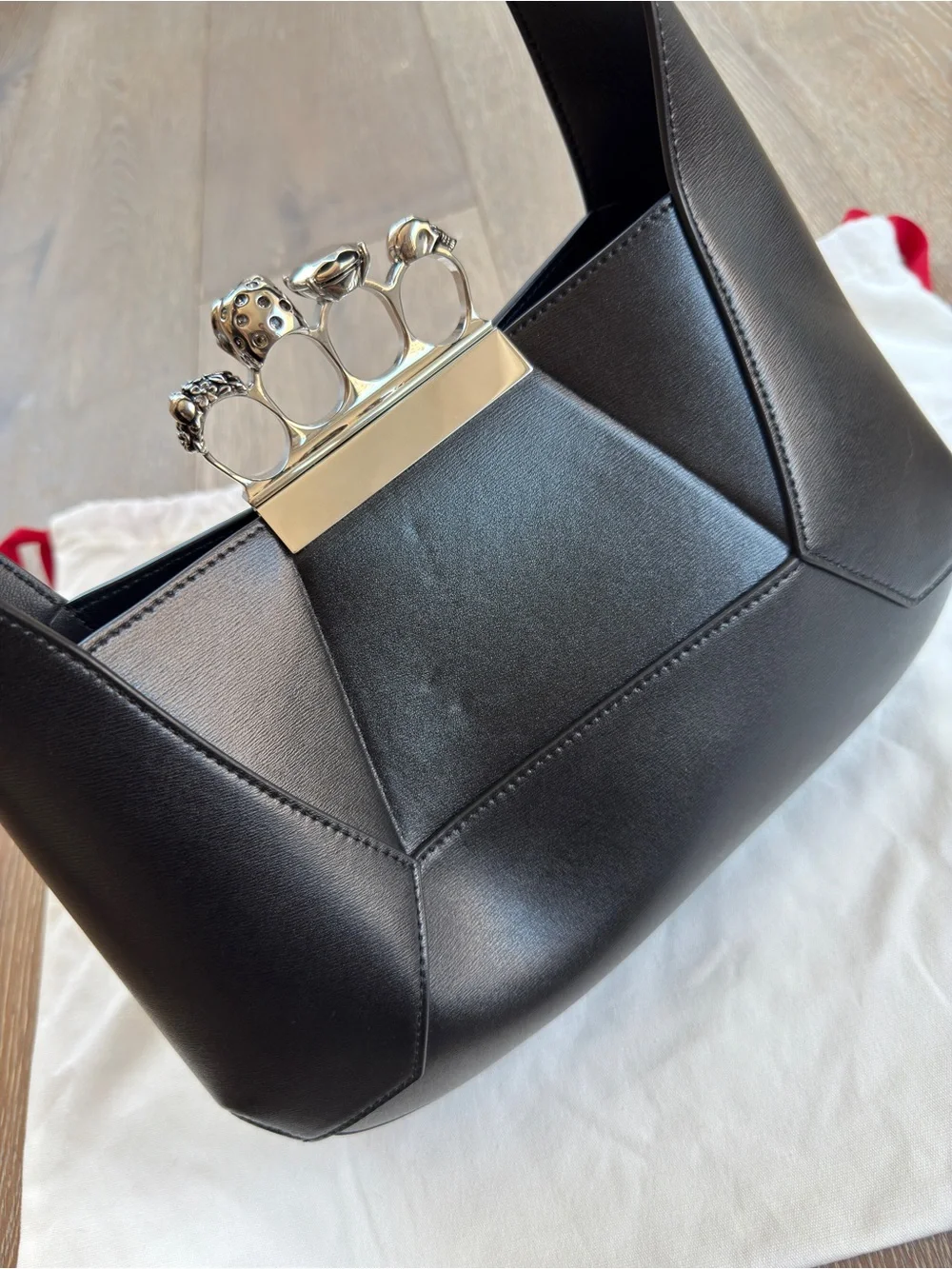ALEXANDER MCQUEEN ‘The Jewelled Hobo Bag’ in Black - Picture 10 of 12